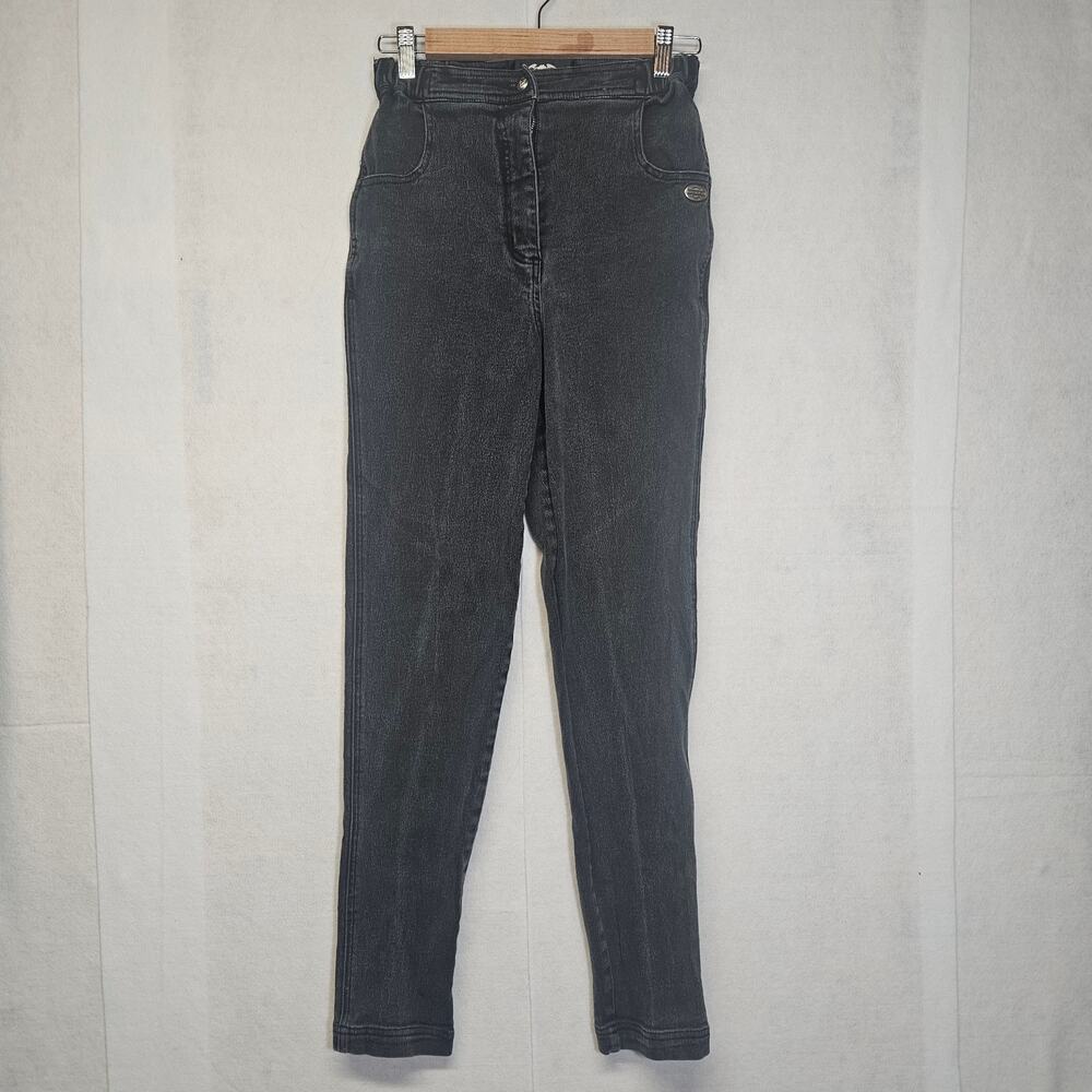 Harley Davidson Vintage 90s Black Wash High-Rise Straight Leg Jeans - Women's 8